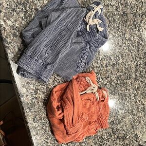 Rip curl burnt orange and blue joggers